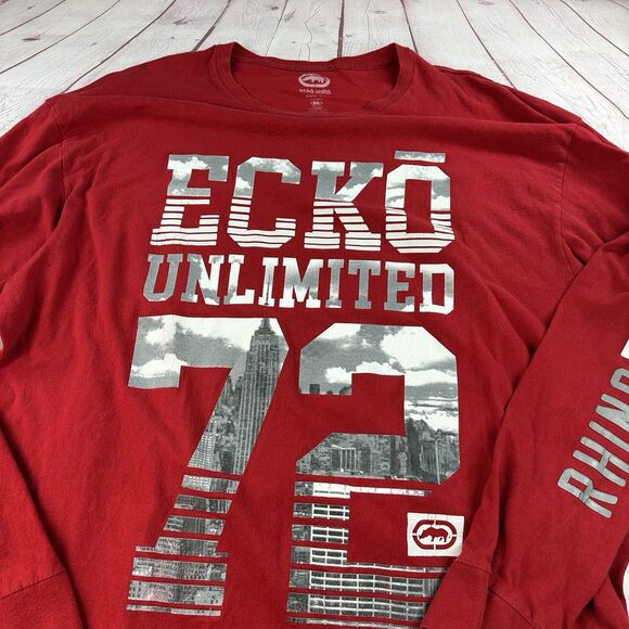 Ecko Unltd T-Shirt Men Logo Graphic Long sleeve XXL - Picture 2 of 10